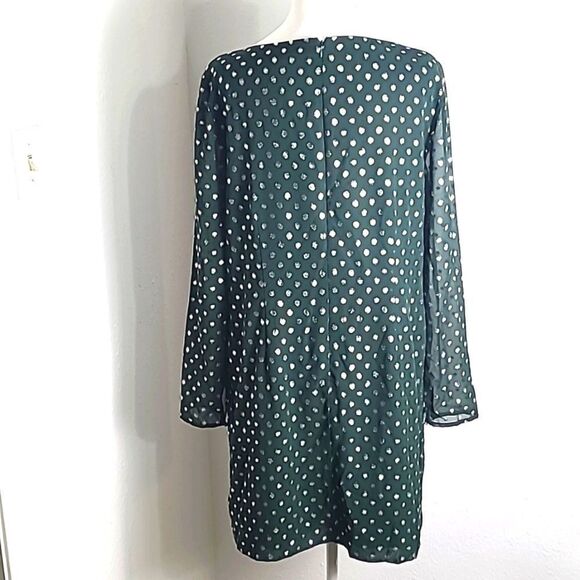 Gianni Bini Dark Green Dress with Sparkly Gold Dots, Size Medium - Picture 9 of 12